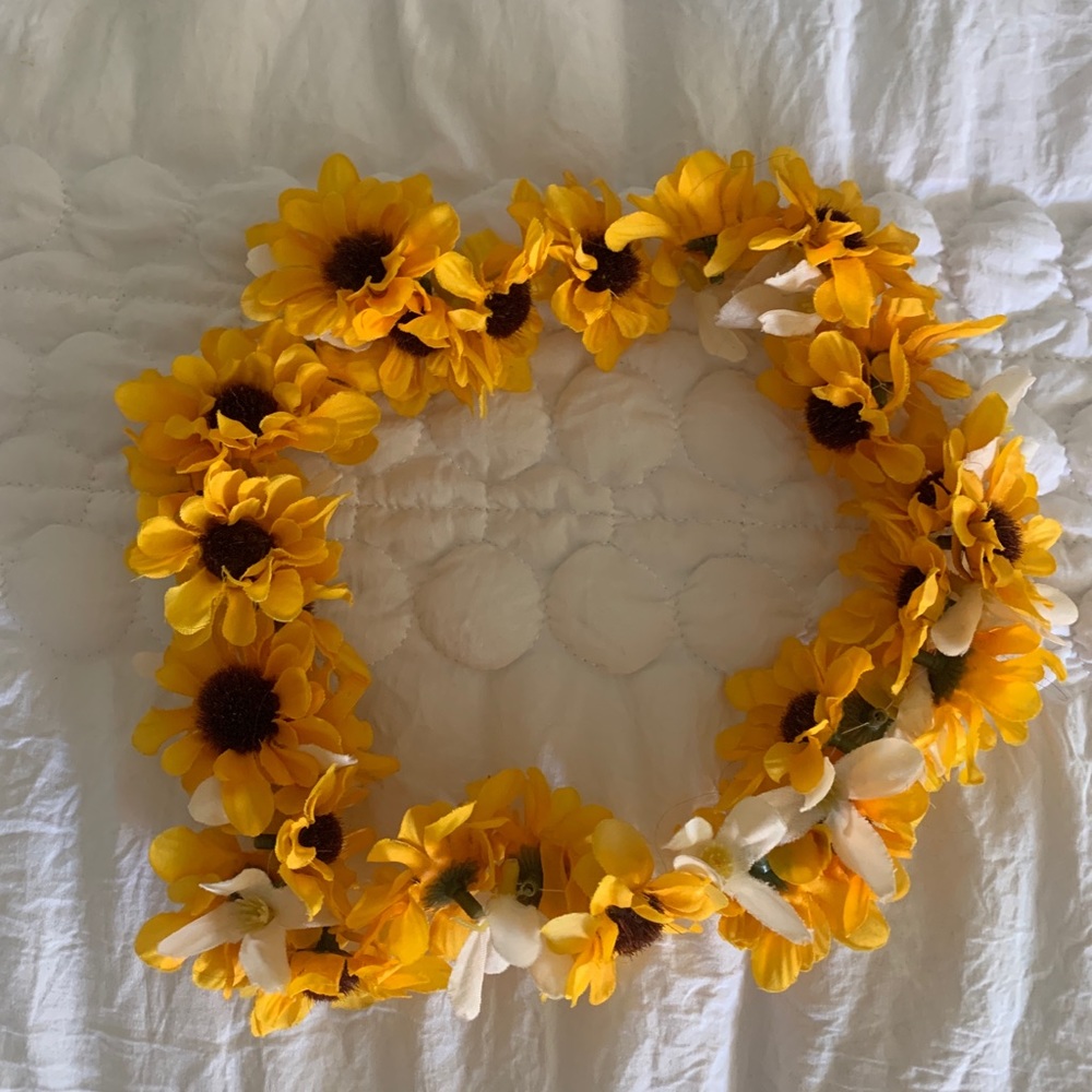 Homemade flower crown